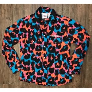 Cruel Girl Western Pearl Snap Top (Animal Print)